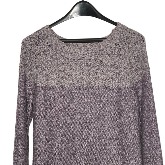 Fate Sweaters - Fate Clarina Textured Knit Purple Sweater M  Womens Cozy Lightweight Long Sleeve